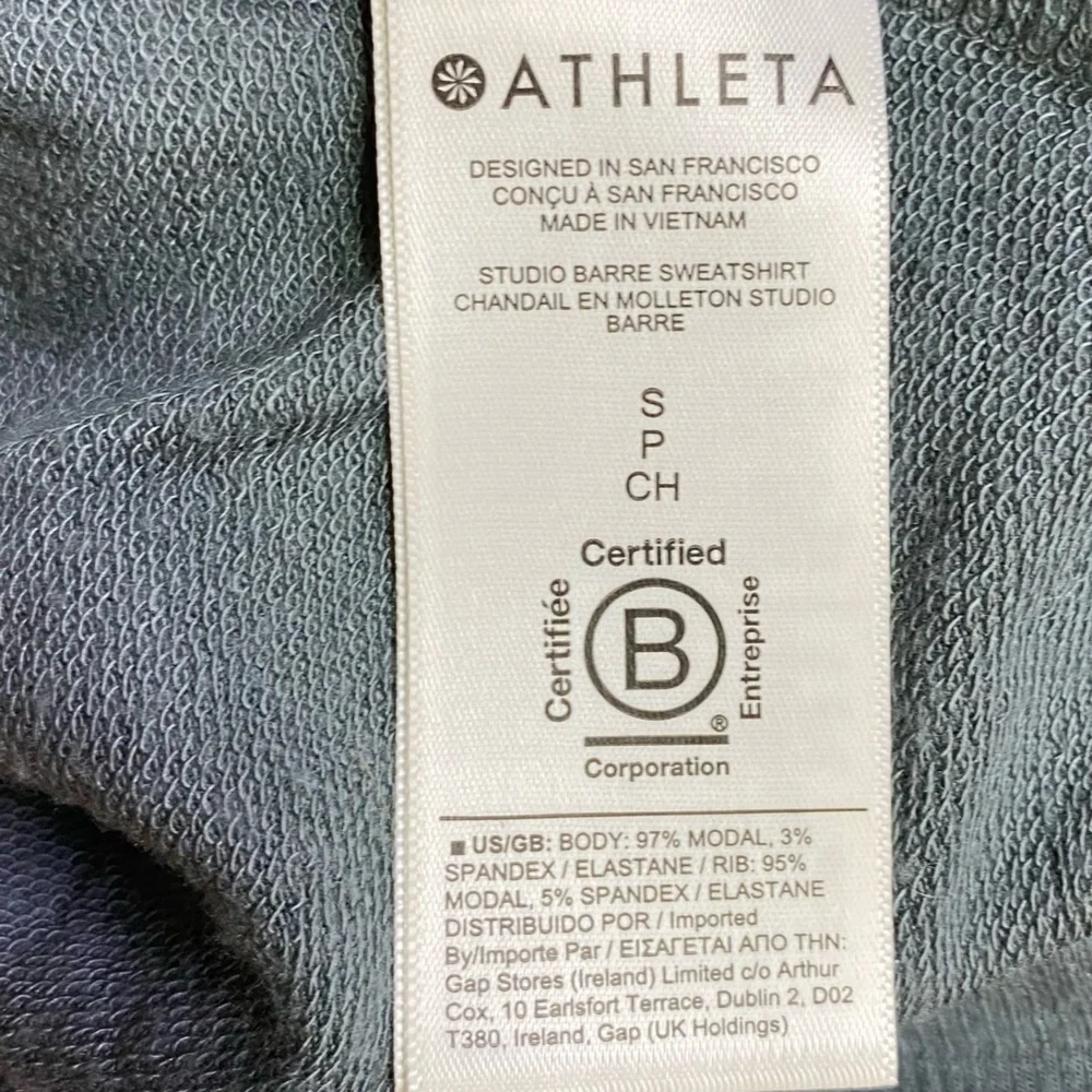 Athleta Metropolis Grey Boat Neck Long Sleeve Activewear Loungewear Top S - Picture 4 of 16